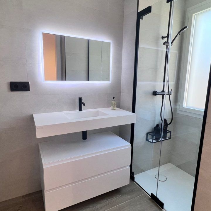 Lavabo con ducha reforma