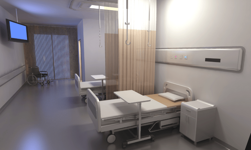 Render habitación Hospital Carpinteria Castellar